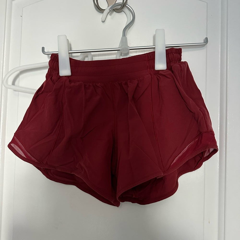 Women's Red Lululemon Athletic Shorts